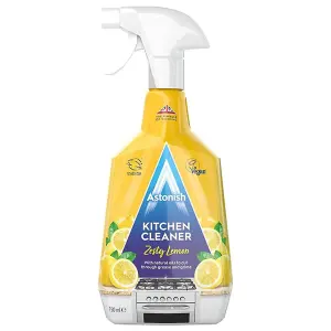 Astonish Zesty Lemon Kitchen Cleaner, Cuts Through Grease and Grime, 750ml (Pack of 6)