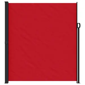 Berkfield Retractable Side Awning Red 220x600 cm