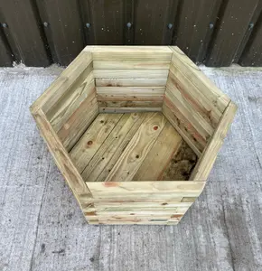 2025 Simply Wood Signature Classic HEXAGON Planter - Extra Large