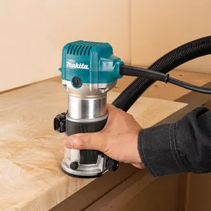 Makita RT0702CX4 1/4" Router / Laminate Trimmer with Trimmer Guide 240V 710w