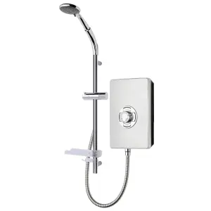 Triton Brushed steel effect Manual Electric Shower, 8.5kW