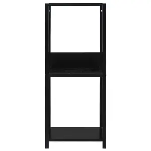 Berkfield Small Straight Book Shelf Black 33.5x39.6x79.7 cm Engineered Wood