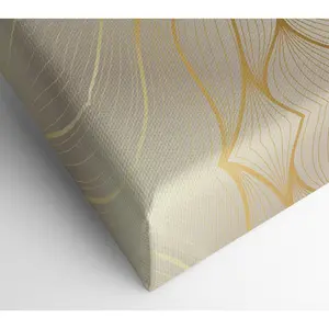 Gold Leaf Lines - Wrapped Canvas Print 101.6cm H x 142.2cm W