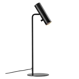 Nordlux DFTP Mib 6 Tiltable Living Bedroom Office Metal Table Lamp in Black (Diam) 6cm