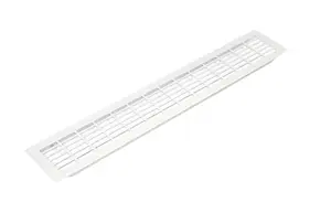 Aluminium vent grill kitchen plinth / worktop heat - white - 480x80