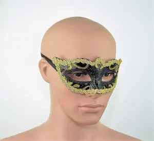 Masquerade Mask For Women Venetian Silver Trim Luxury Lace Black Eye Mask Girls Teens Adults Party Ball Fancy Accessories