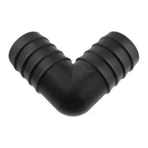 25mm (1") elbow connector for use with corrugated flexible garden pond/fishpond hose,complete with2 x  double wire hose clips