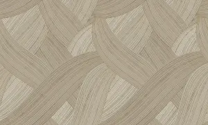 Galerie Stratum Collection Metallic Bronze/Cream Geometric Swirl Lines Double Width Wallpaper Roll