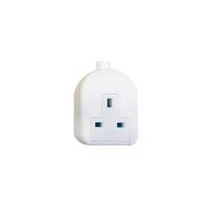 SMJ White Trailing Extension Socket 13A 1-Gang