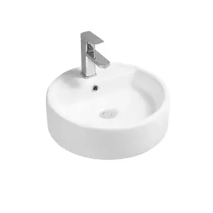 7465 Ceramic 45cm All-in-One Thick-Edge Countertop Basin