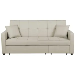 Beliani Modern Sofa Bed GLOMMA Beige