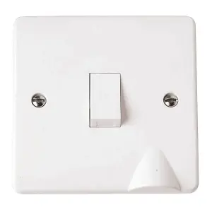 Click Scolmore Mode Flex Outlet Plate Switch 20A 1 Gang White - CMA022