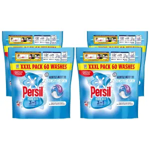 Persil XXXL 3in1 Laundry Washing Capsules Non-Bio w/ Lasting Freshness 240W, 4pk