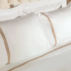 MEDITERRANEAN LINENS Sicily 100% Egyptian Cotton 600 Thread Count Super King Size Duvet Cover 260x220cm