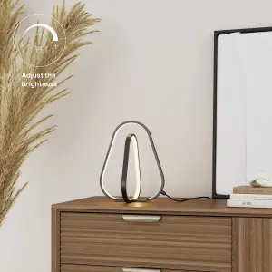 GoodHome Newent Pendant Matt Black Integrated LED Table lamp