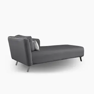 Emelda Grace Chloe Chaise Longue - Dark Grey