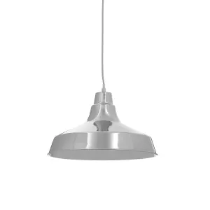 Interiors by Premier Brinn Chrome Metal Pendant Light