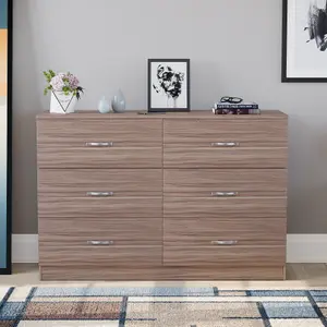 Vida Designs Riano Walnut 6 Drawer Chest (H)800mm (W)1200mm (D)400mm