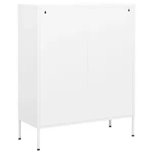 Berkfield Storage Cabinet White 80x35x101.5 cm Steel