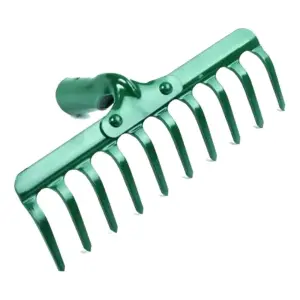 Steel Garden Rake for Hay, Leaves, Lawn, 25 cm / 10 in with 10 Tins, Ideal Gardening Tool (No Handle)