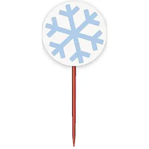 Unique Party Snowflake Christmas Cupcake Topper Set (Pack of 48) Blue/White (One Size)