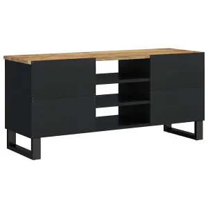 Berkfield TV Cabinet 100x33x46 cm Solid Wood Mango&Engineered Wood