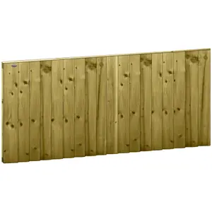 Flat Top Feather Edge Fence Panel (Pack of 3) Width: 6ft x Height: 3ft Vertical Closeboard Planks Fully Framed