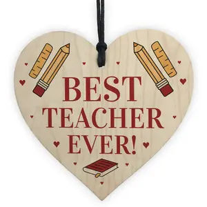 Special Thank You Gift For Teacher Wooden Heart Nursery School Teacher Gift From Student