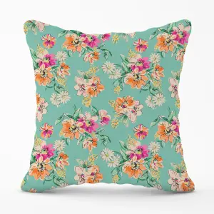 Bright Flower Sketch Cushions 45cm x 45cm