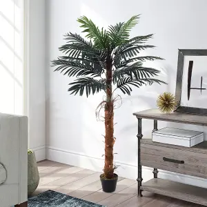 Artificial Plant House Plant Fake Palm Tree in Black Pot H 150 cm