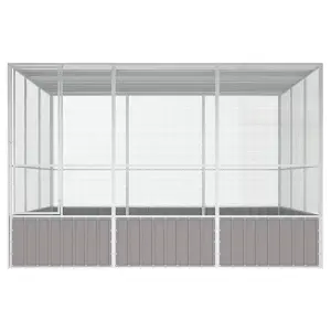 Bird Cage Grey 302.5x324.5x211.5 cm Galvanised Steel