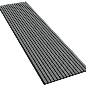 Rich Grey Acoustic slat wood wall panel