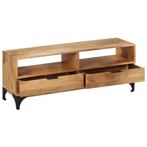 Berkfield TV Stand Mango Wood 120x35x45 cm