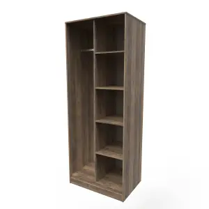 Fuji Open Wardrobe in Vintage Oak (Ready Assembled)