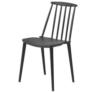 Set of 2 Dining Chairs VENTNOR Black