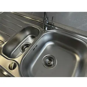 Liquida NR150SS 1.5 Bowl Reversible Inset Stainless Steel Kitchen Sink