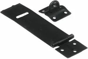 Safety Hasp and Staple Light 75mm x 25mm (3 x 1 Inch) Black, Pack of 1