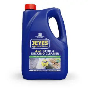 Jeyes 4-in-1 Clear Patio & decking cleaner, 4L Bottle