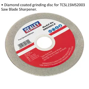 100mm Diamond Coated Grinding Disc for ys08971 Bench Mounted Saw Blade Sharpener