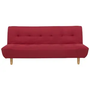 Sofa Bed ALSTEN Red Symmetrical