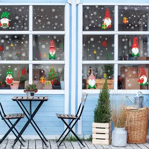 Walplus Xmas Gnomes With Snowflakes Window Cling