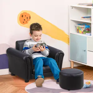 HOMCOM Kids Sofa Chair Set Armchair Seating Seat Bedroom Playroom Stool