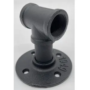 EAI - Handrail Kit Pipe Type Grabrail 25mm Tube - 1525mm - 1  Centre Support - Black