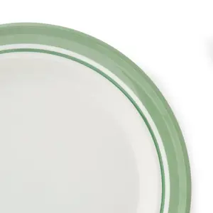 Potter's Stripe Set Of 4 Dinner Plates (Set of 4) Green