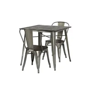 80.01 Cm Dining Table Metallic