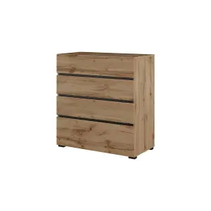 Kross 80cm Dresser in Rustic Oak Wotan - Charming Storage for Cosy Interiors