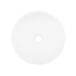 GoodHome Samal Matt White Round Counter top Basin