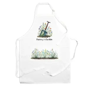 Purely Home Nannys Apron - Gardening Gift Apron - Adjustable Ties/Pocket Present for Nanny