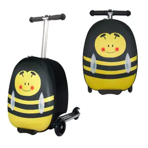 Children's Suitcase with Fold Down Scooter