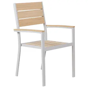 Set of 4 Garden Chairs PRATO Beige